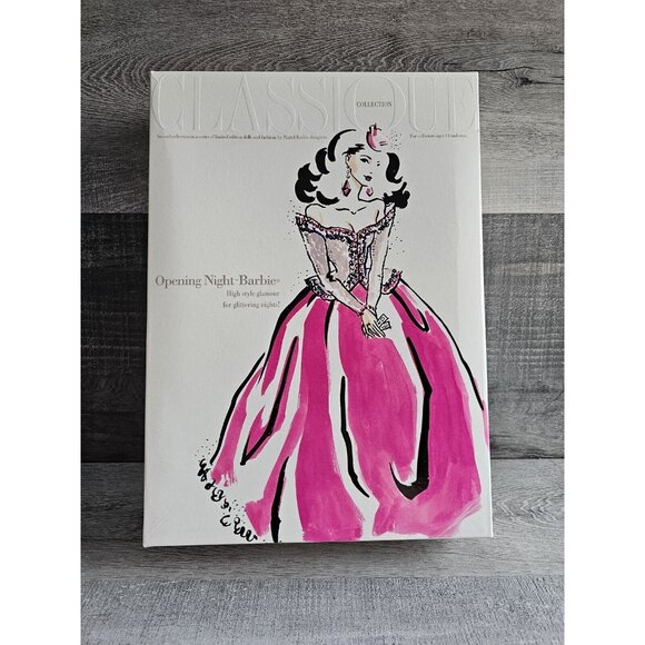 1993 Opening Night Barbie Classique Collection - Limited Edition Doll With Fuchsia Evening Gown